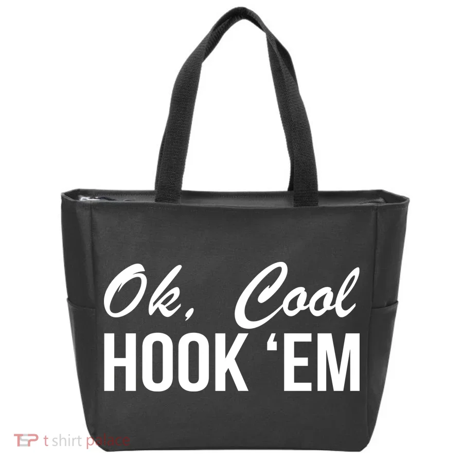 Ok Cool Hook'Em Texas Hook Em Tote Bag