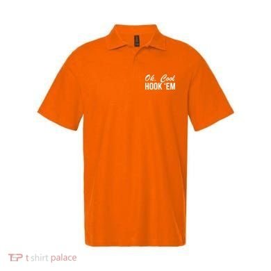 Ok Cool Hook'Em Texas Hook Em Polo