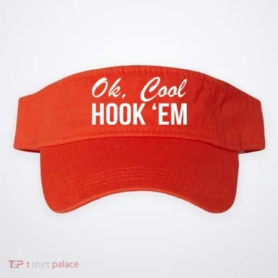 Ok Cool Hook'Em Texas Hook Em Visor