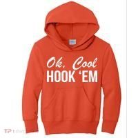 Ok Cool Hook'Em Texas Hook Em Kids Hoodie thumb 0