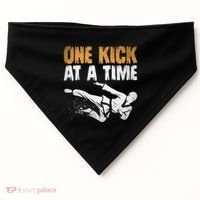 One Kick At A Time Taekwondo Martial Artist Martial Arts Tkd Gift USA-Made Doggie Bandana thumb 0