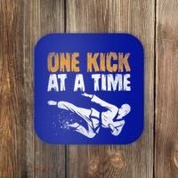 One Kick At A Time Taekwondo Martial Artist Martial Arts Tkd Gift Coaster thumb 0