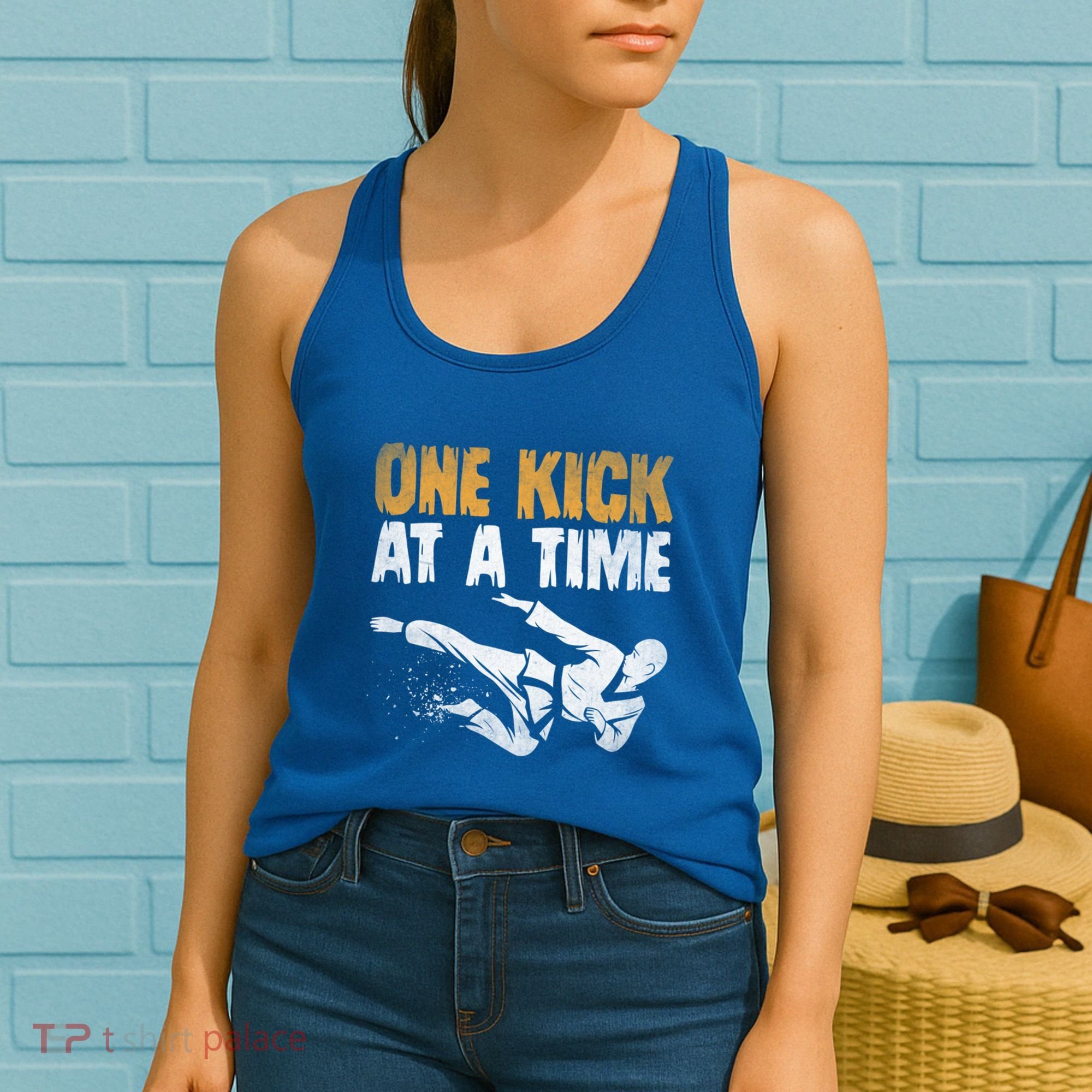 One Kick At A Time Taekwondo Martial Artist Martial Arts Tkd Gift Women's Tank Top