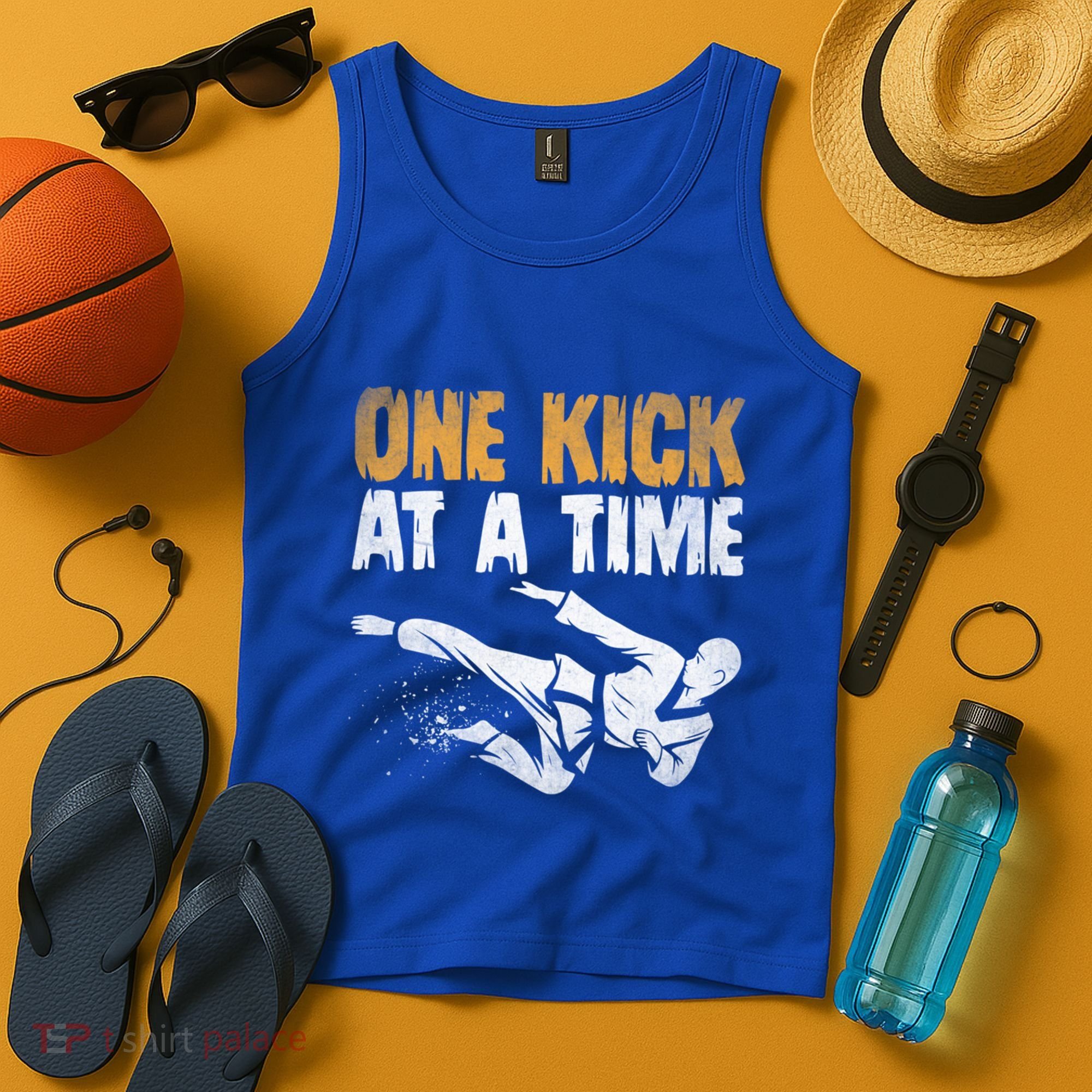 One Kick At A Time Taekwondo Martial Artist Martial Arts Tkd Gift Tank Top