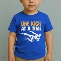 One Kick At A Time Taekwondo Martial Artist Martial Arts Tkd Gift Toddler T-Shirt thumb 2