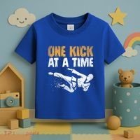 One Kick At A Time Taekwondo Martial Artist Martial Arts Tkd Gift Toddler T-Shirt thumb 3