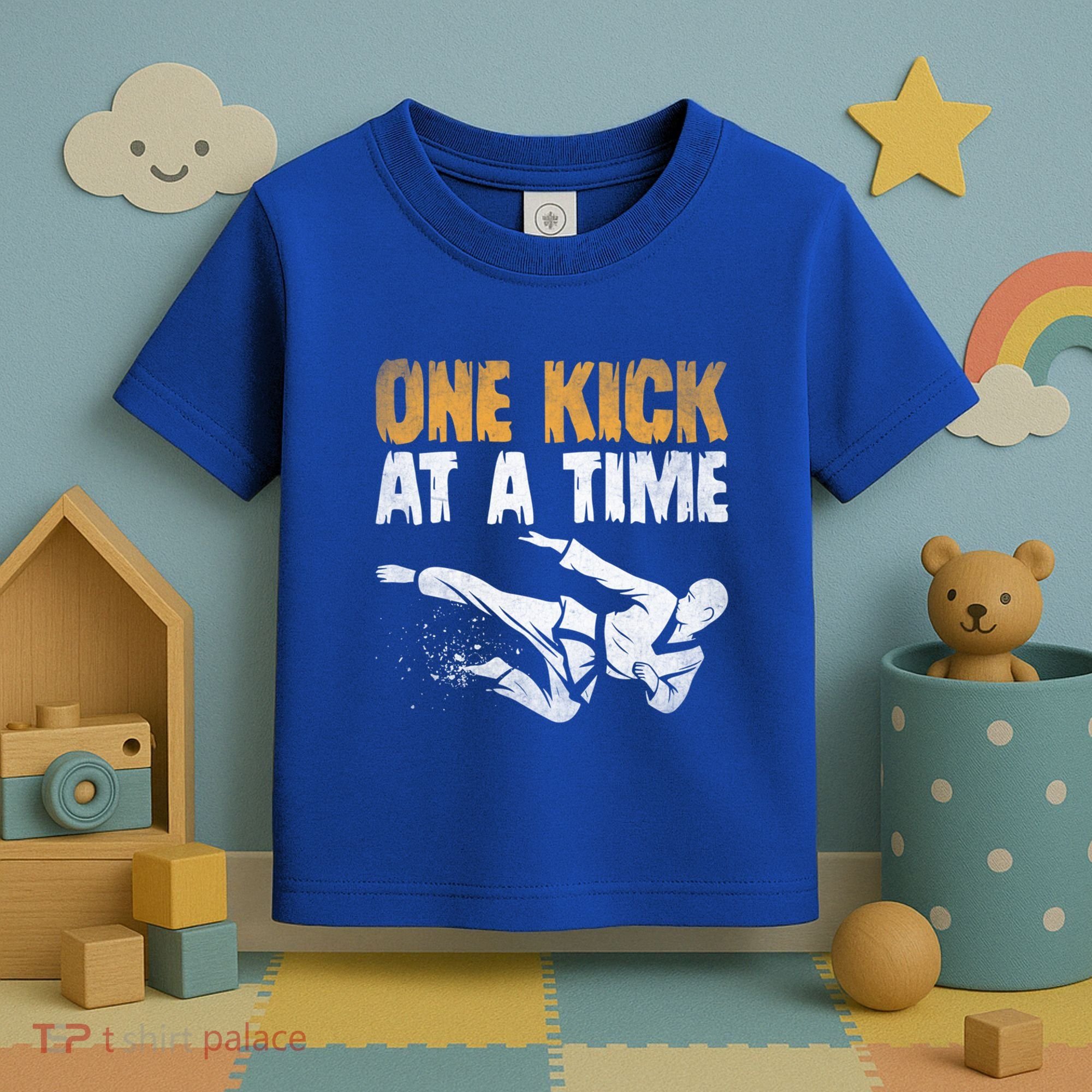 One Kick At A Time Taekwondo Martial Artist Martial Arts Tkd Gift Toddler T-Shirt