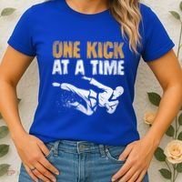 One Kick At A Time Taekwondo Martial Artist Martial Arts Tkd Gift Women's T-Shirt thumb 2