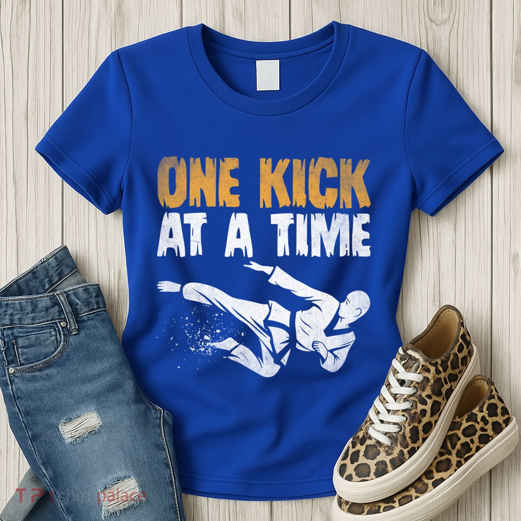 One Kick At A Time Taekwondo Martial Artist Martial Arts Tkd Gift Women's T-Shirt