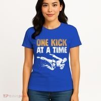 One Kick At A Time Taekwondo Martial Artist Martial Arts Tkd Gift Women's T-Shirt thumb 4