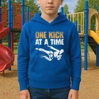One Kick At A Time Taekwondo Martial Artist Martial Arts Tkd Gift Kids Hoodie thumb 2