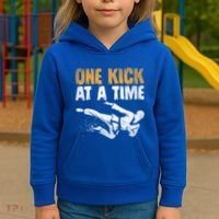 One Kick At A Time Taekwondo Martial Artist Martial Arts Tkd Gift Kids Hoodie thumb 3