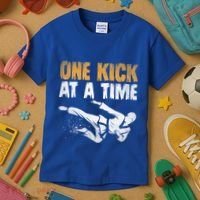 One Kick At A Time Taekwondo Martial Artist Martial Arts Tkd Gift Kids T-Shirt thumb 3