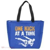One Kick At A Time Taekwondo Martial Artist Martial Arts Tkd Gift Tote Bag thumb 0