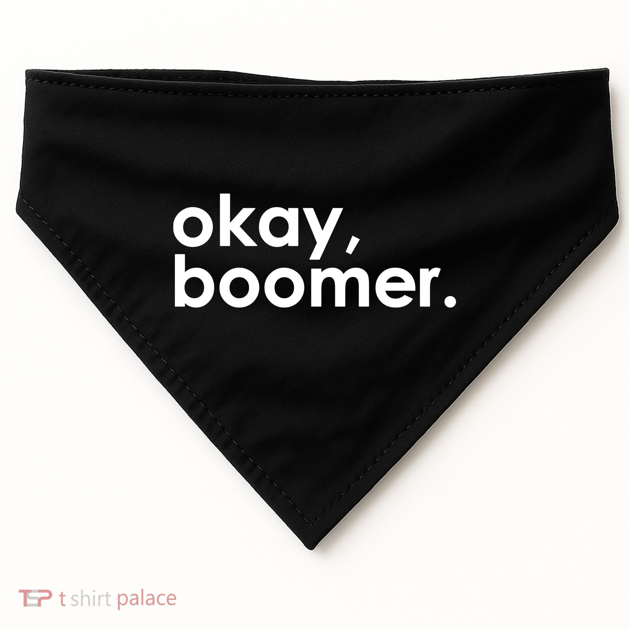 Okay, Boomer Millennial meme USA-Made Doggie Bandana