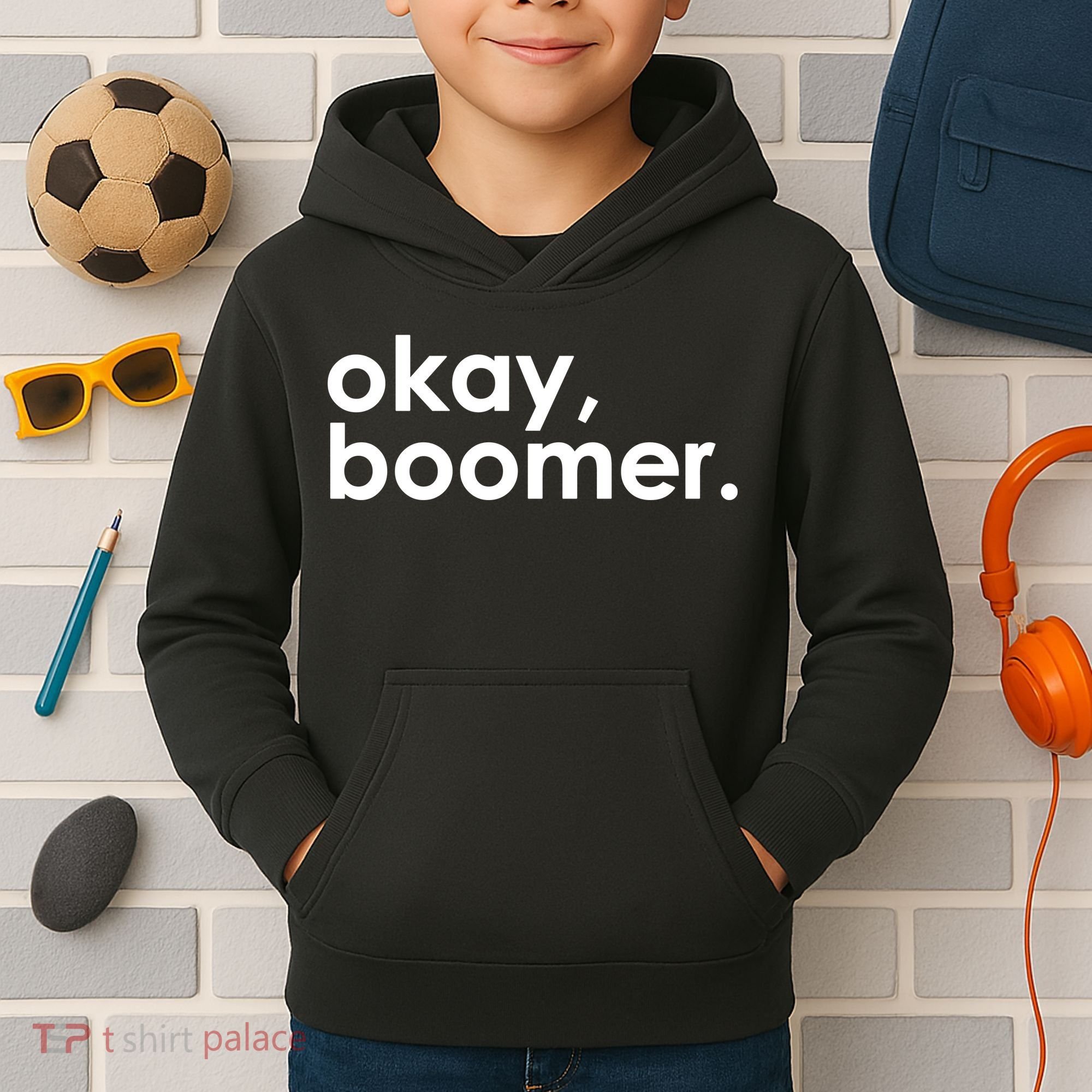 Okay, Boomer Millennial meme Kids Hoodie