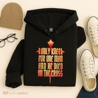 Only Kneel For The One Man Jesus Hoodie thumb 4