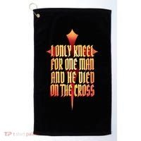 Only Kneel For The One Man Jesus Golf Towel thumb 0