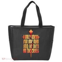 Only Kneel For The One Man Jesus Tote Bag thumb 0