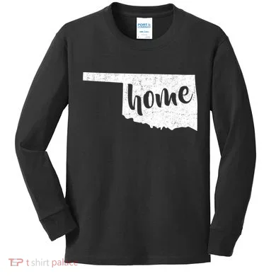 Oklahoma Home State Kids Long Sleeve Shirt