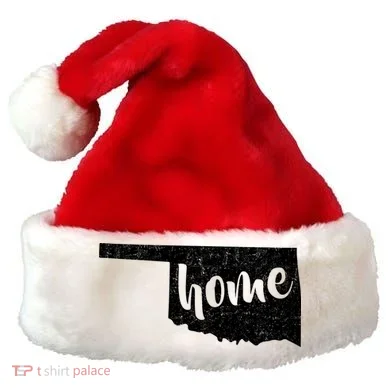 Oklahoma Home State Santa Hat