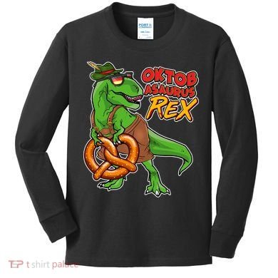 Oktob-Asaurus Rex Kids Long Sleeve Shirt