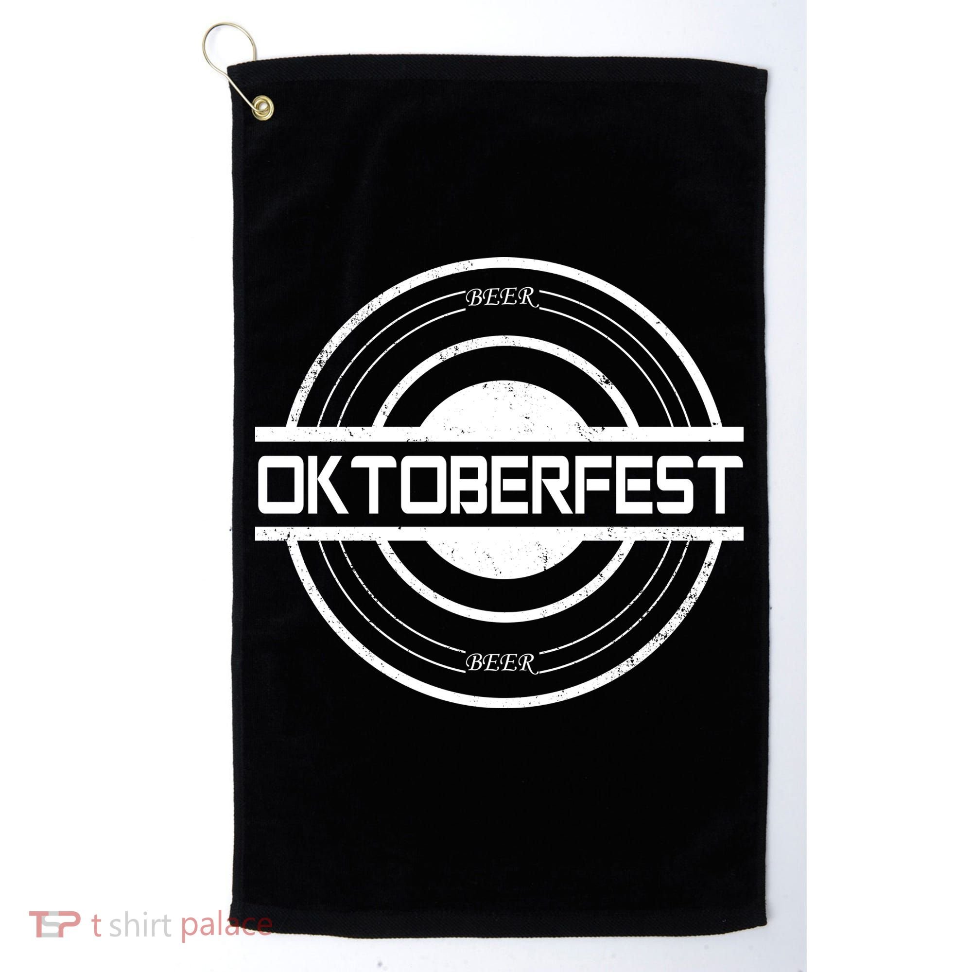 Oktoberfest Beer Emblem Golf Towel