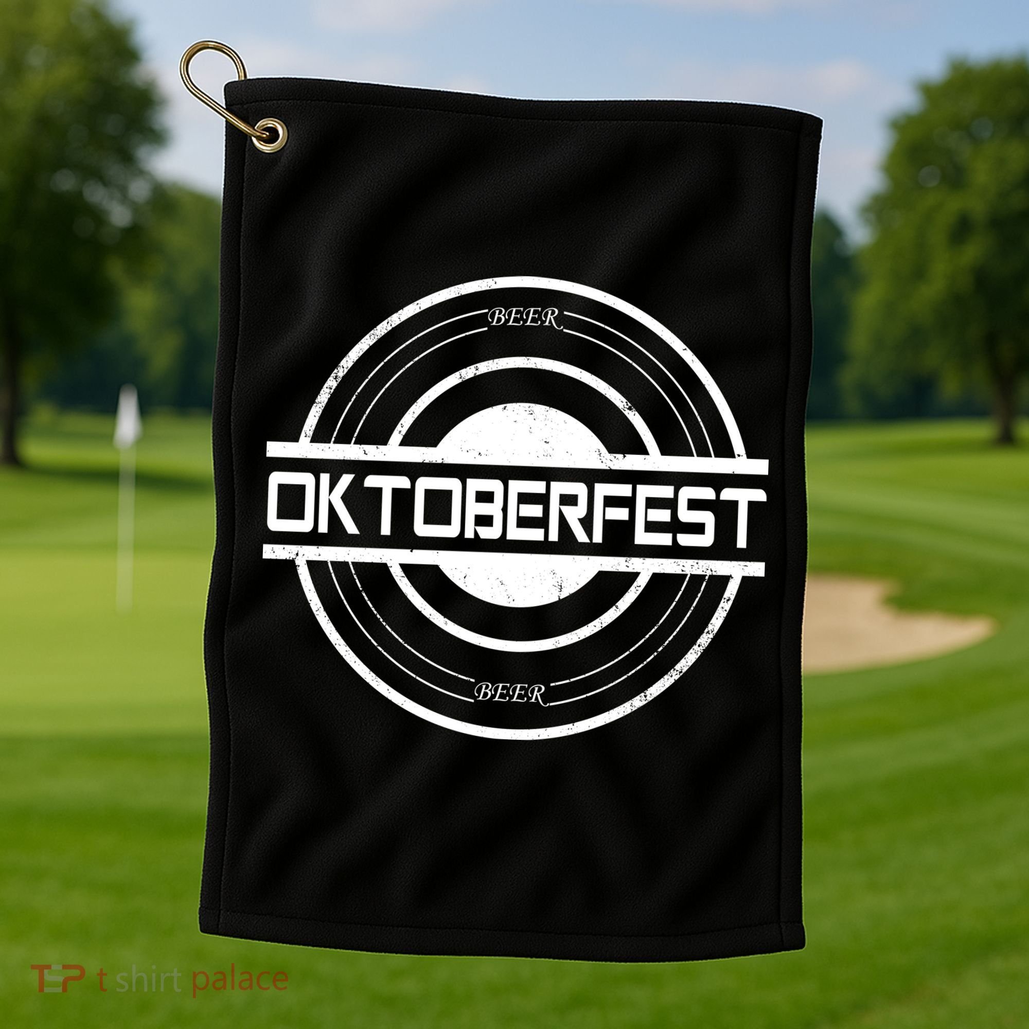 Oktoberfest Beer Emblem Golf Towel