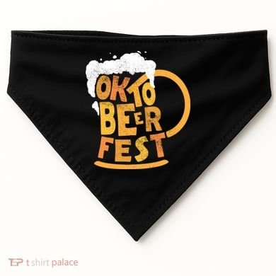 Oktoberfest Beer Fest Logo USA-Made Doggie Bandana