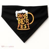 Oktoberfest Beer Fest Logo USA-Made Doggie Bandana thumb 0