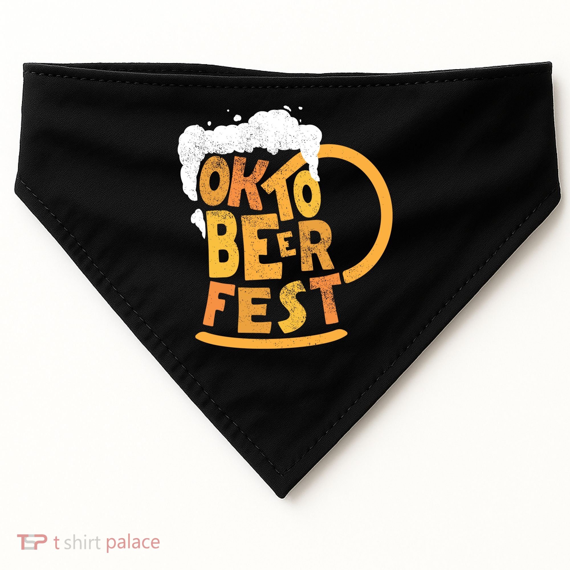 Oktoberfest Beer Fest Logo USA-Made Doggie Bandana