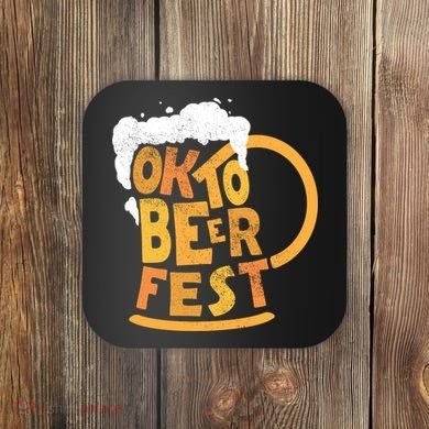 Oktoberfest Beer Fest Logo Coaster