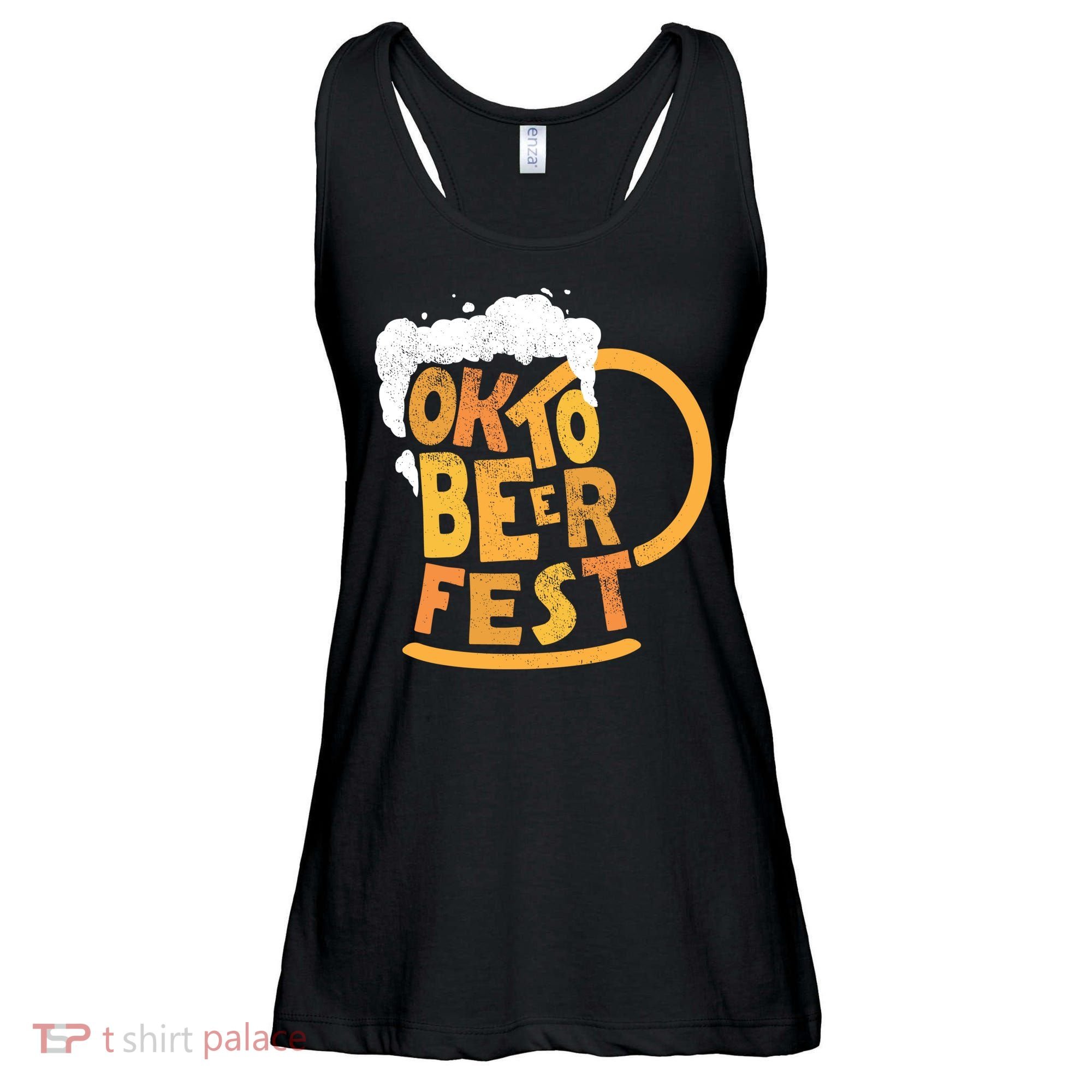 Oktoberfest Beer Fest Logo Ladies Essential Flowy Tank