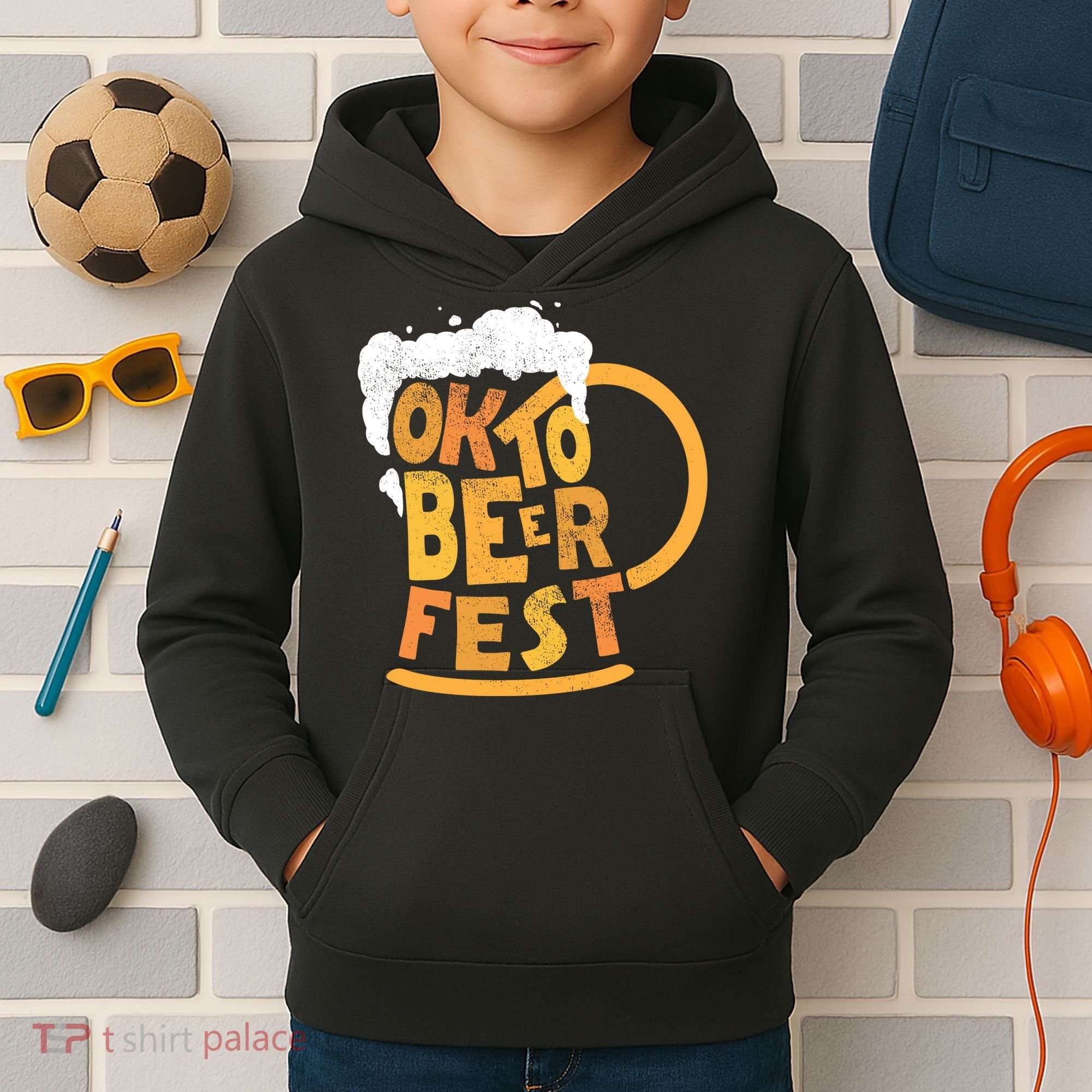 Oktoberfest Beer Fest Logo Kids Hoodie