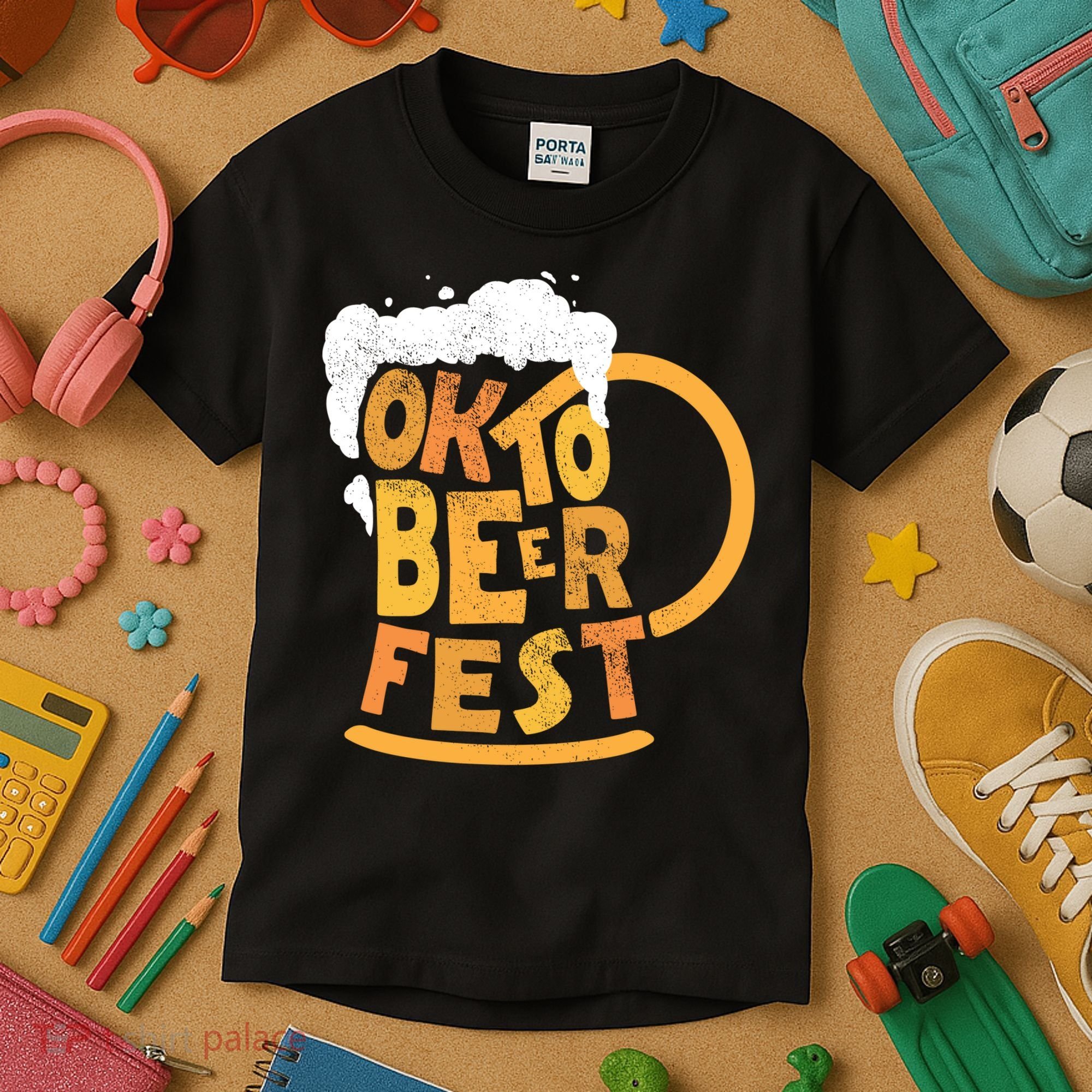 Oktoberfest Beer Fest Logo Kids T-Shirt