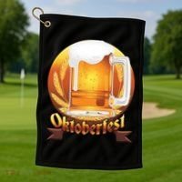 Oktoberfest Beer Logo Golf Towel thumb 1