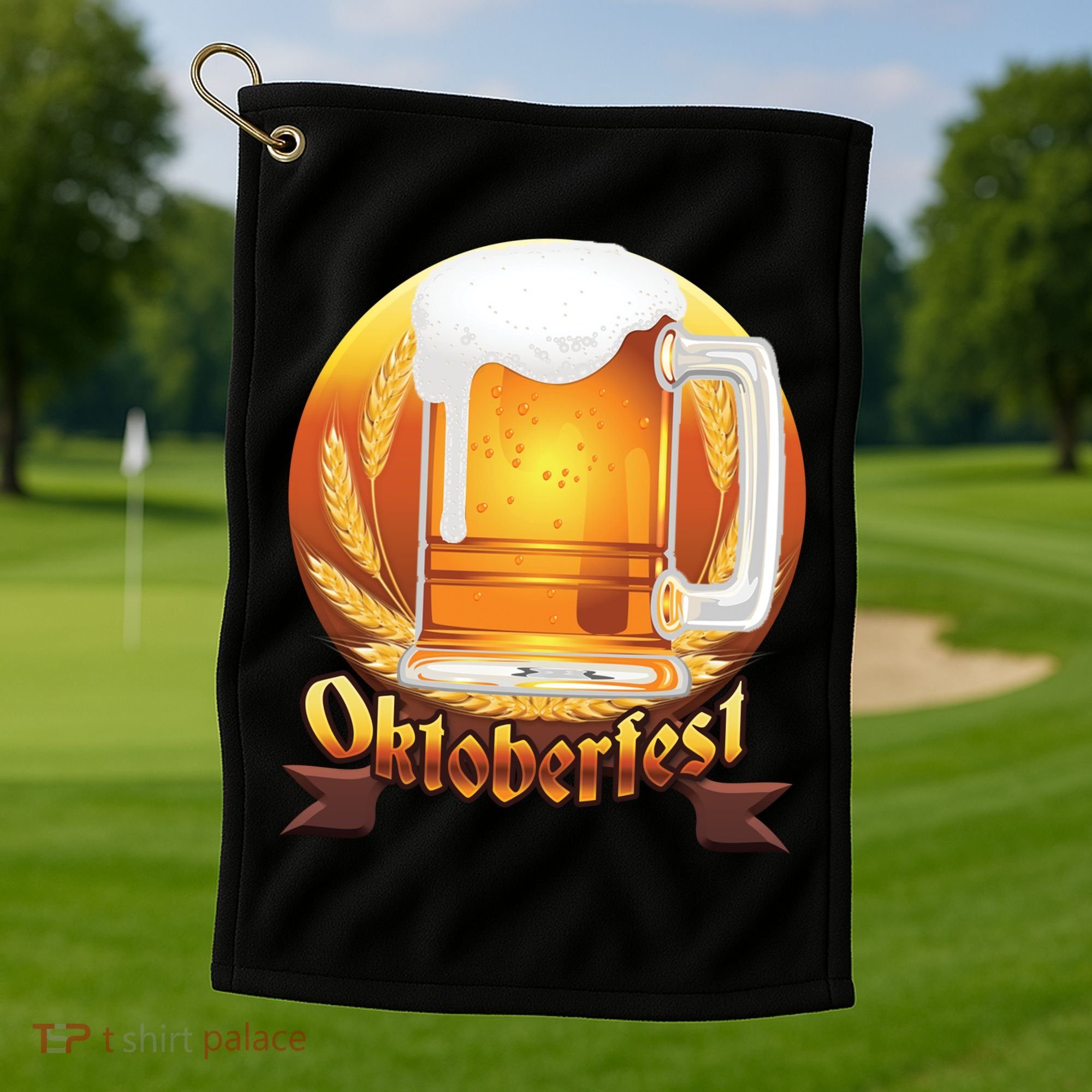 Oktoberfest Beer Logo Golf Towel