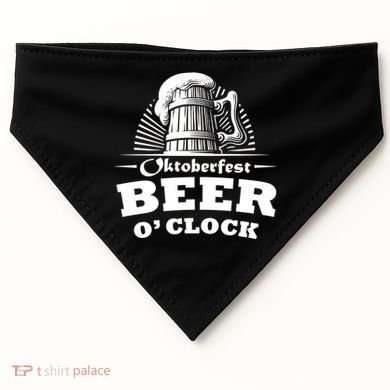 Oktoberfest Beer O'Clock USA-Made Doggie Bandana