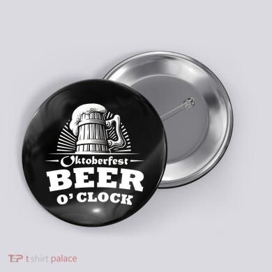 Oktoberfest Beer O'Clock Button