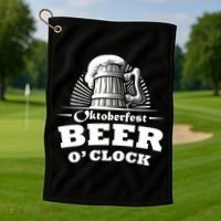 Oktoberfest Beer O'Clock Golf Towel thumb 1
