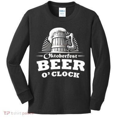 Oktoberfest Beer O'Clock Kids Long Sleeve Shirt