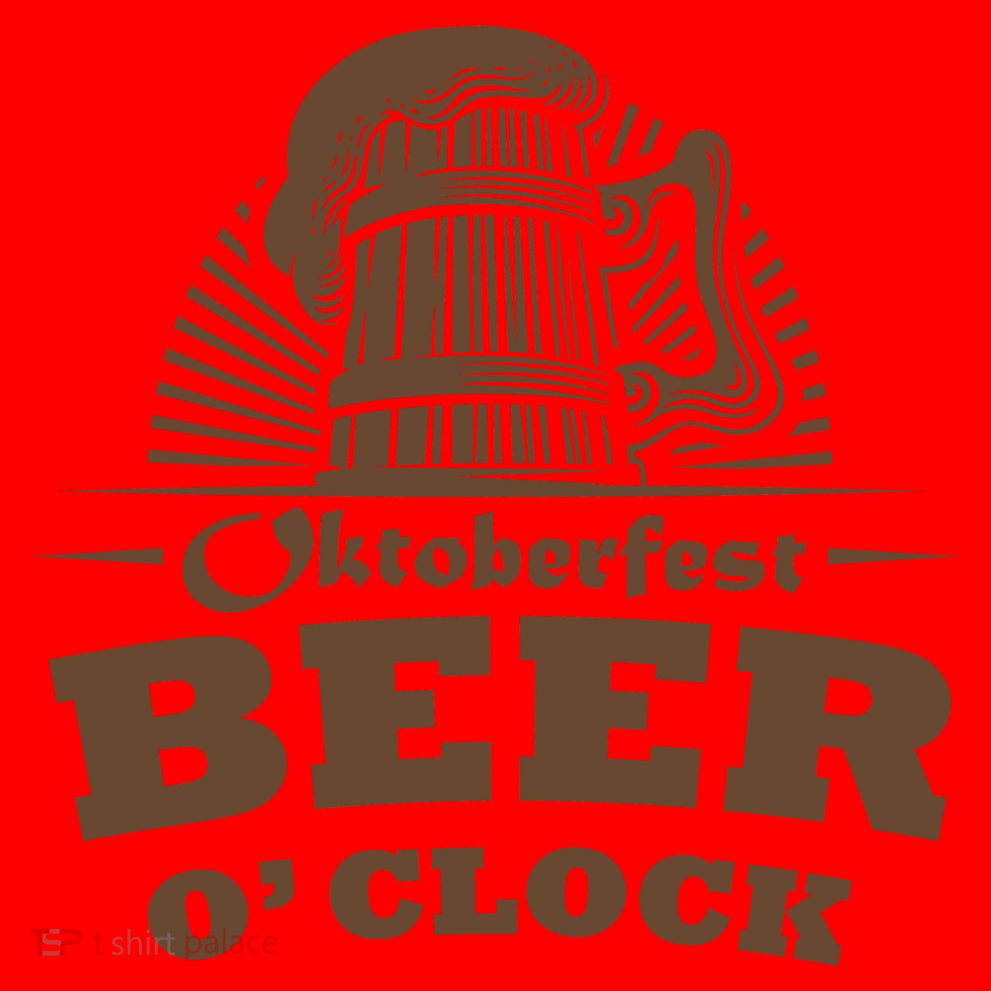 Oktoberfest Beer O'Clock Santa Hat