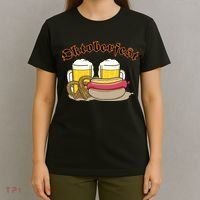 Oktoberfest Beer Pretzel Hot Dog T-Shirt thumb 4