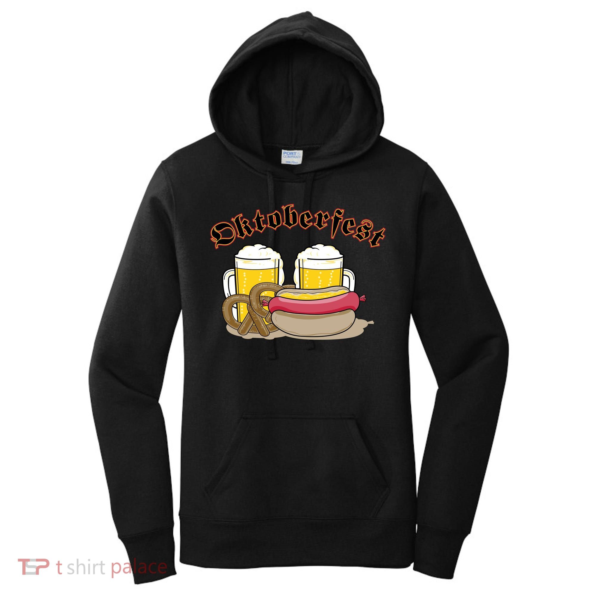Oktoberfest Beer Pretzel Hot Dog Women's Hoodie