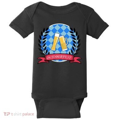 Oktoberfest Beerfest Emblem Baby Bodysuit