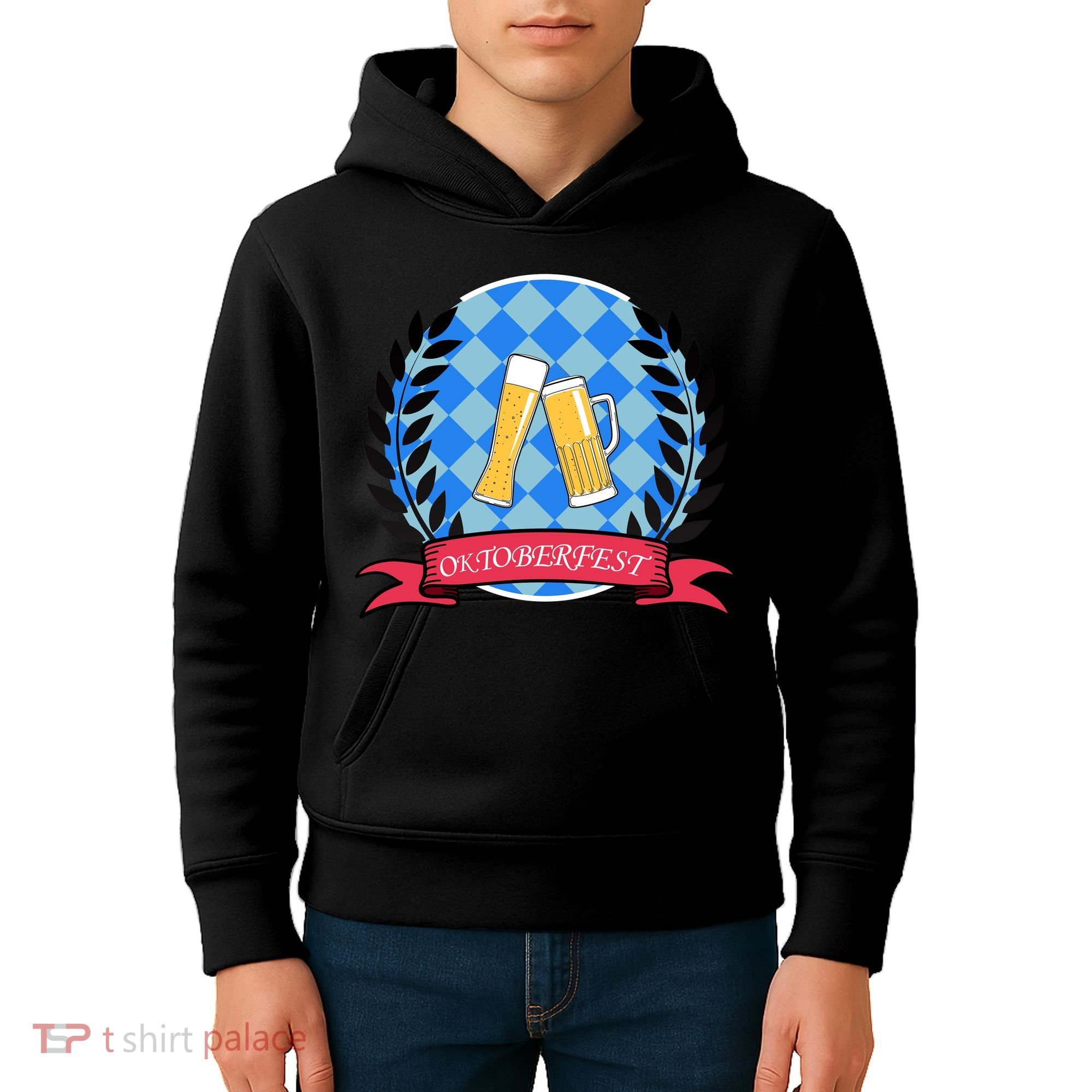 Oktoberfest Beerfest Emblem Kids Hoodie
