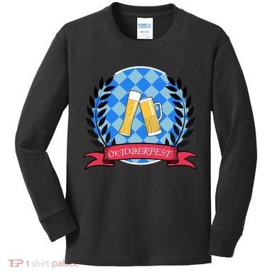 Oktoberfest Beerfest Emblem Kids Long Sleeve Shirt