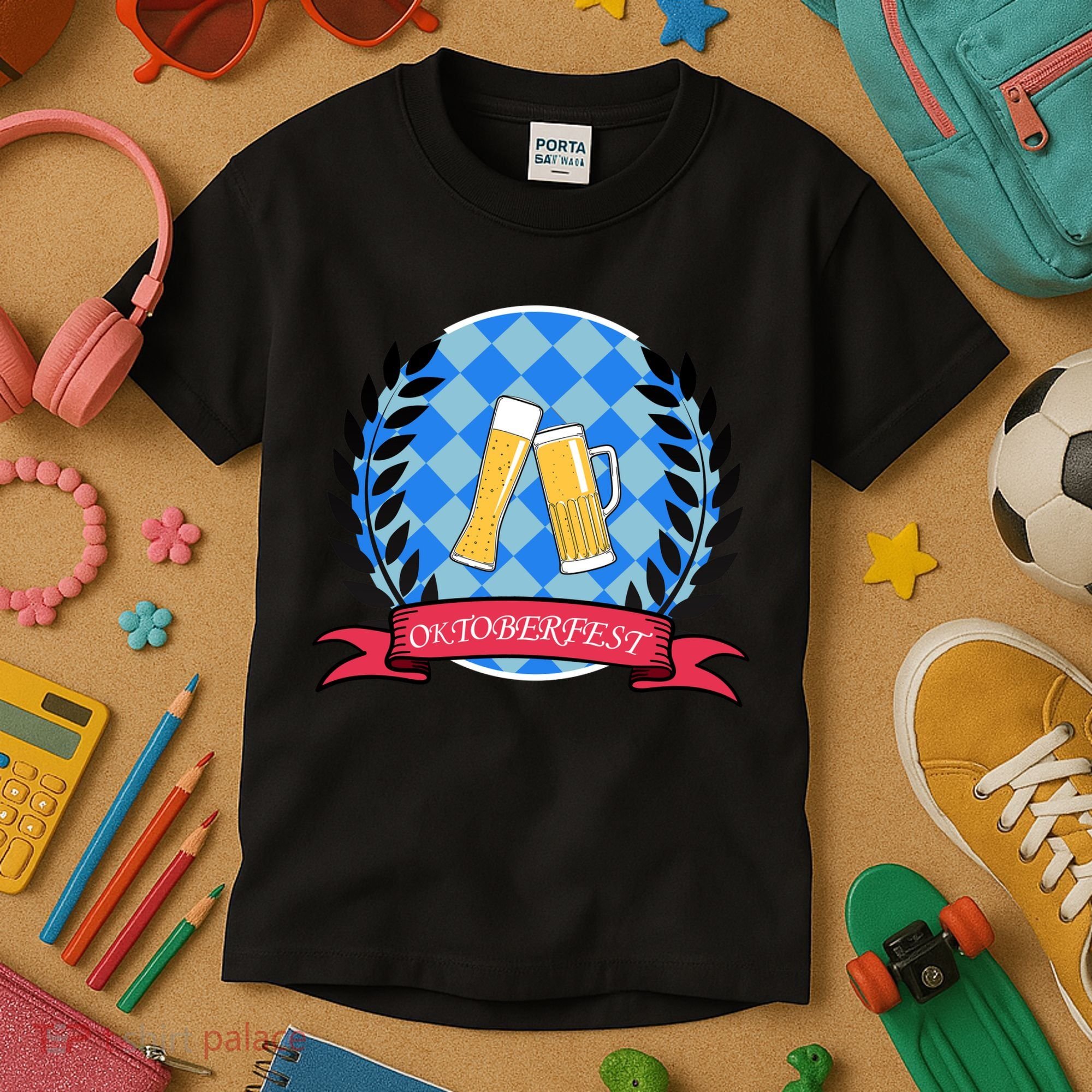 Oktoberfest Beerfest Emblem Kids T-Shirt