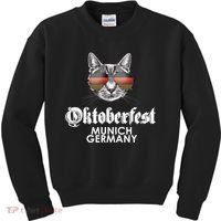 Oktoberfest Cat Munich Germany Kids Sweatshirt thumb 0