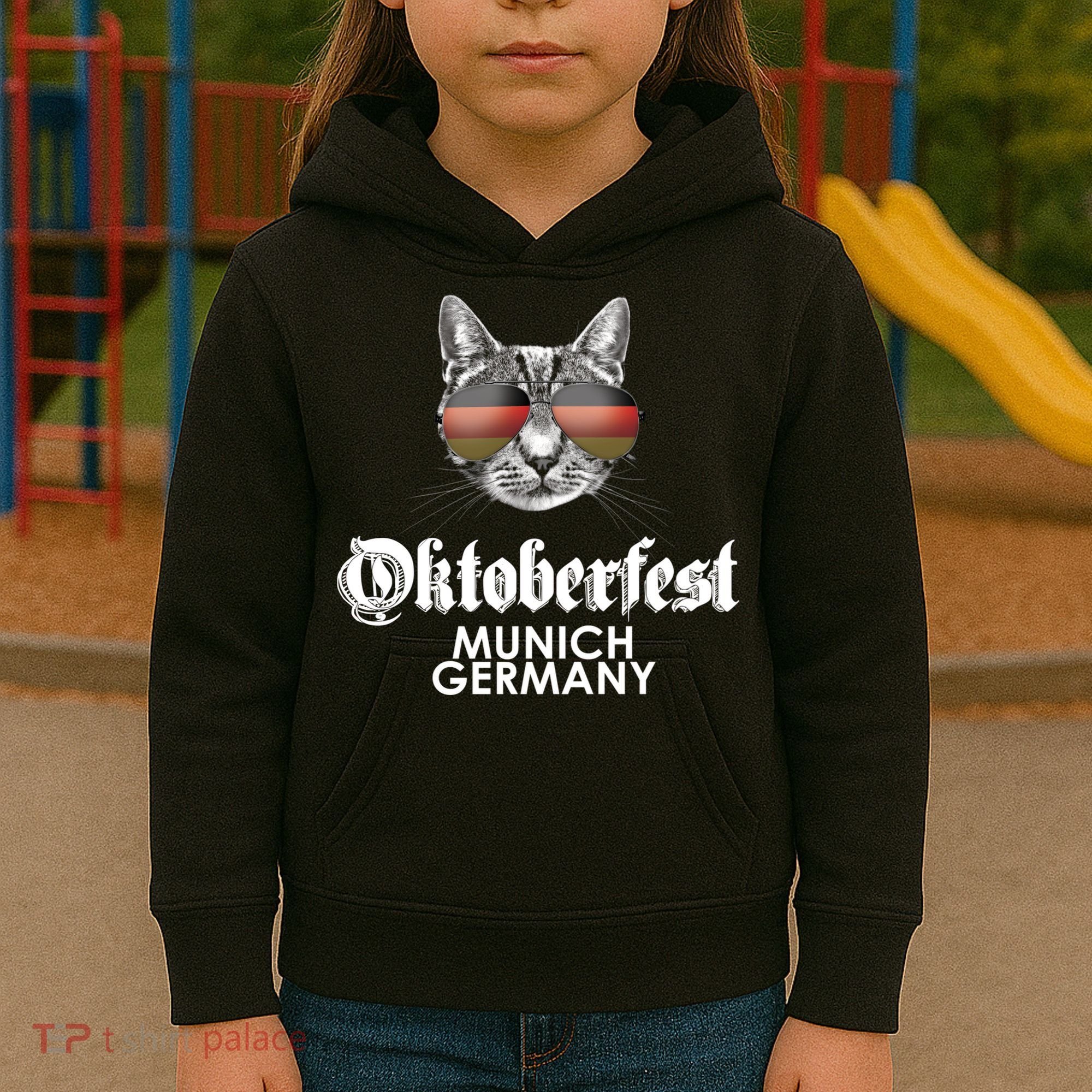 Oktoberfest Cat Munich Germany Kids Hoodie
